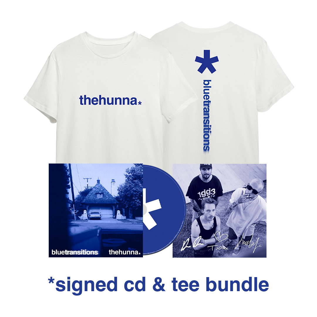The Hunna - blue transitions - Signed CD & Tee Bundle