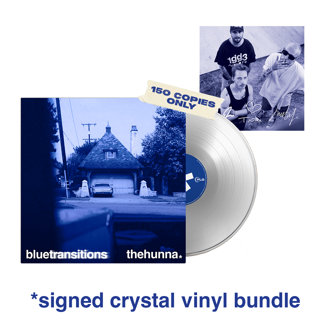 The Hunna - blue transitions - Signed Crystal Vinyl Bundle