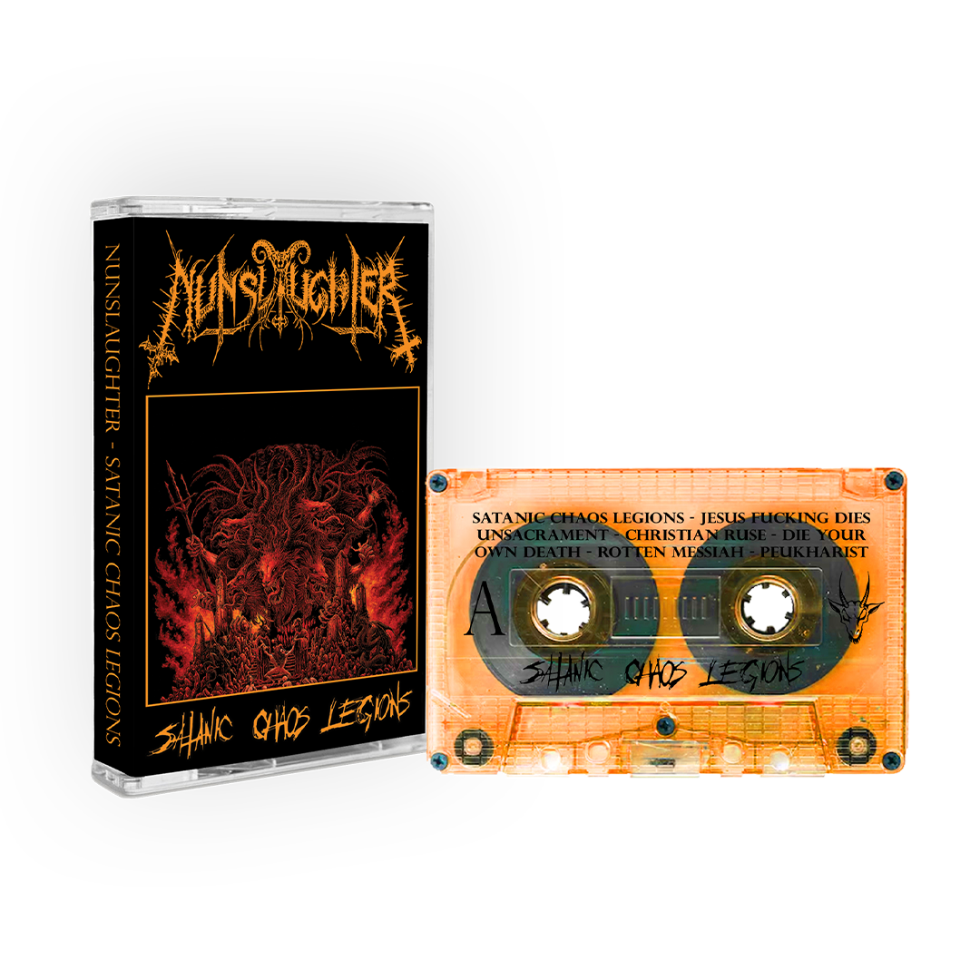 Nunslaughter - Satanic Chaos Reigns - Transparent Orange Cassette
